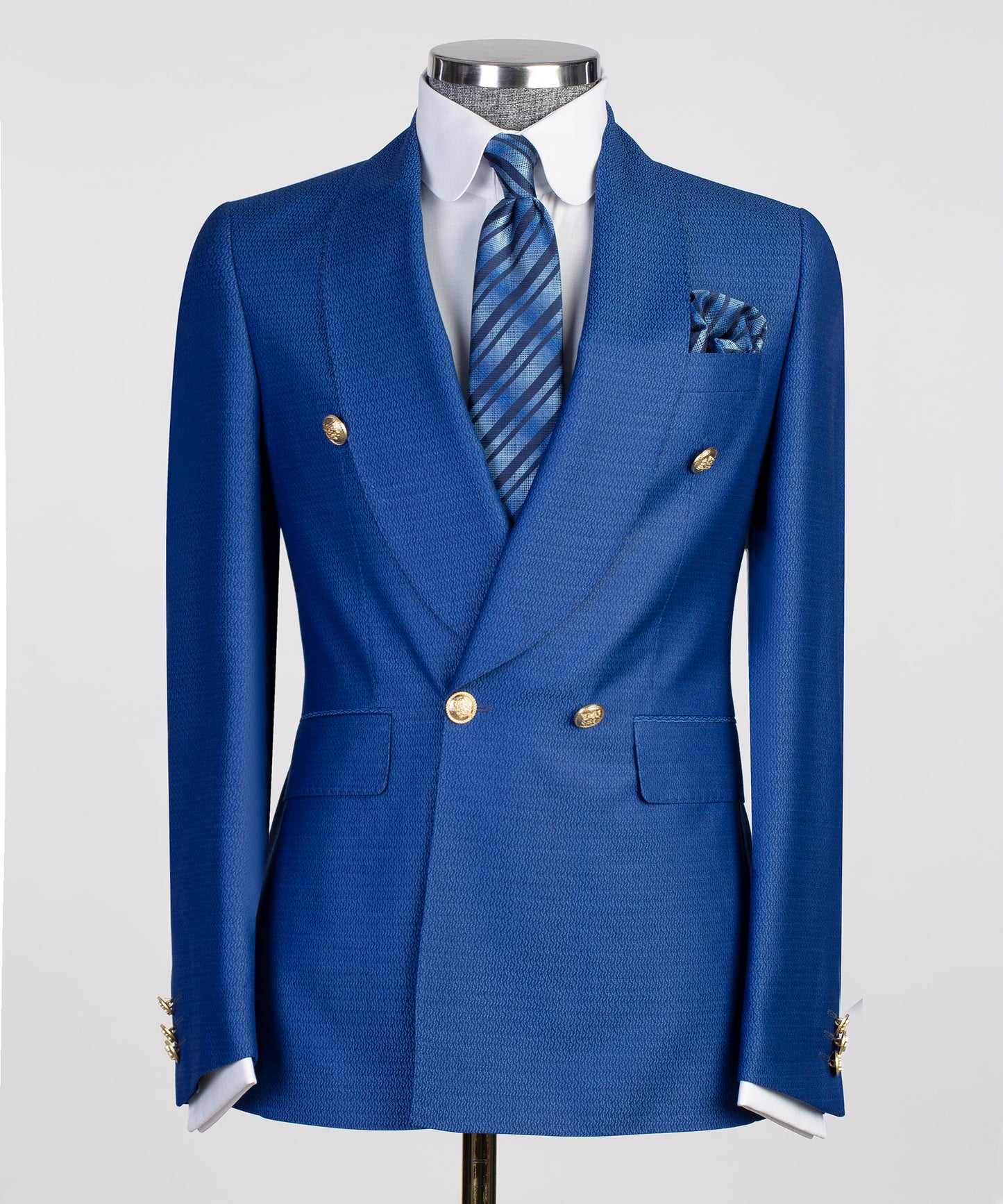 Navy Golden Button