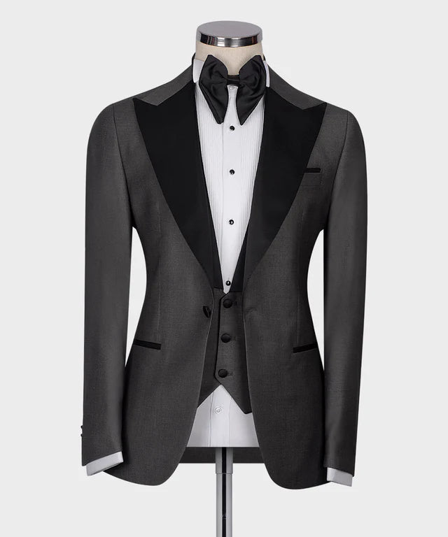 Black Collar Classic Gray Tuxedo