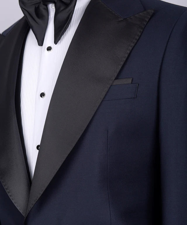 Black Collar Classic Dark Blue Tuxedo