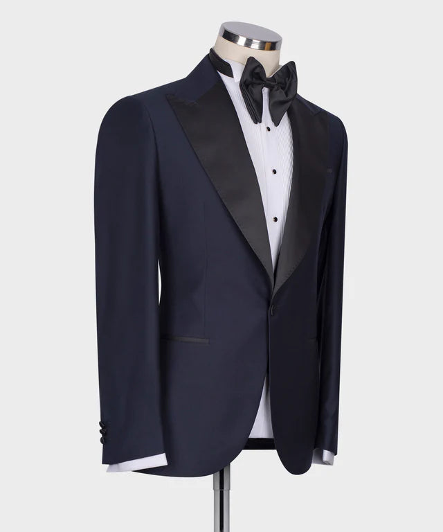 Black Collar Classic Dark Blue Tuxedo