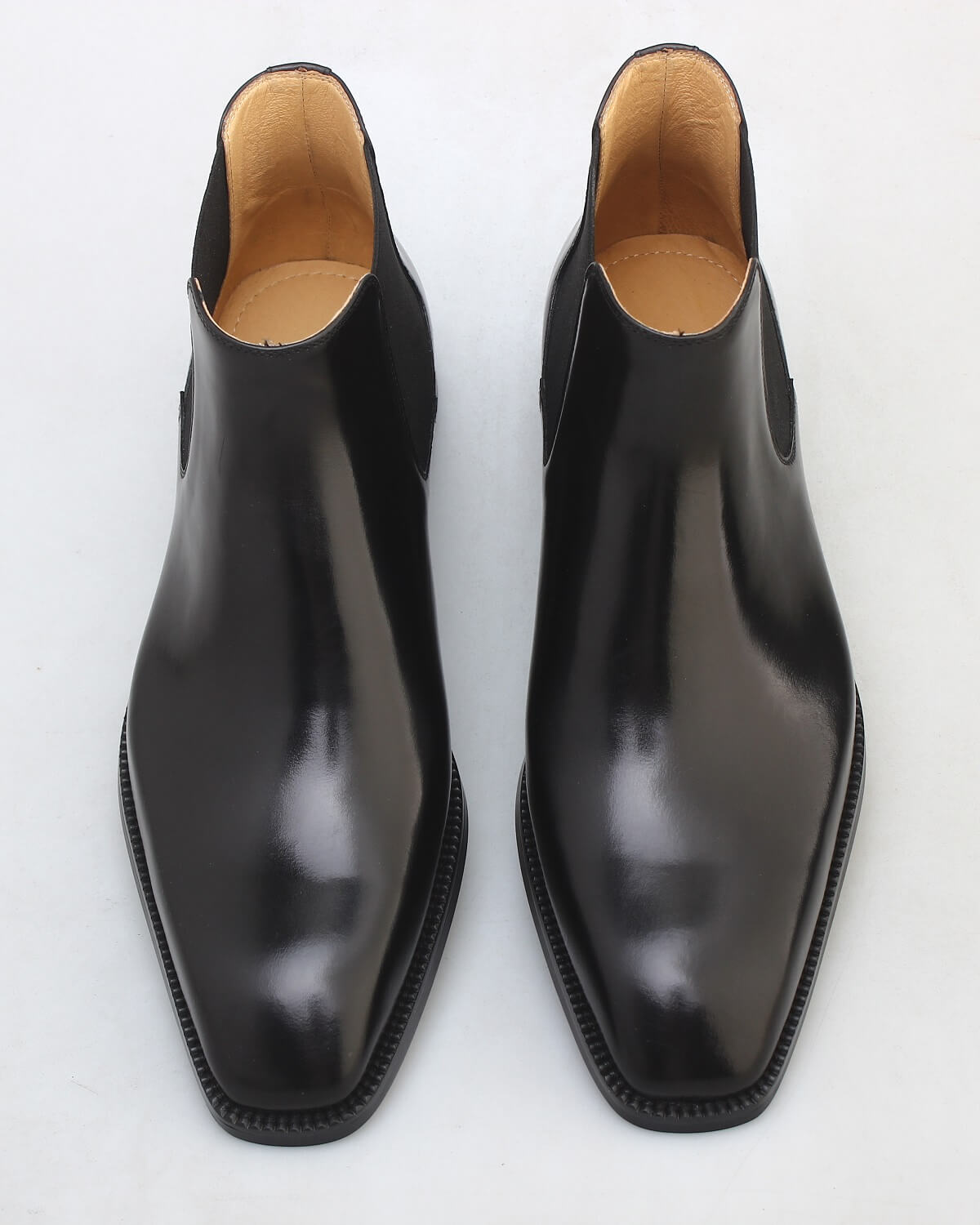 “Black Burnish” Chelsea Boots