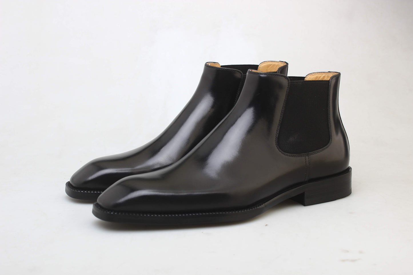 “Black Burnish” Chelsea Boots