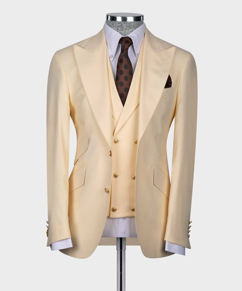 Traje blanco holandés de tres piezas