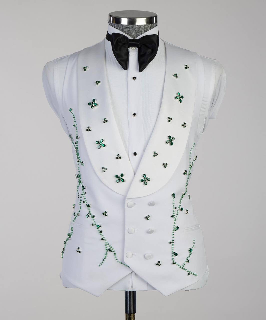 “Emerald Ivy” White Tuxedo