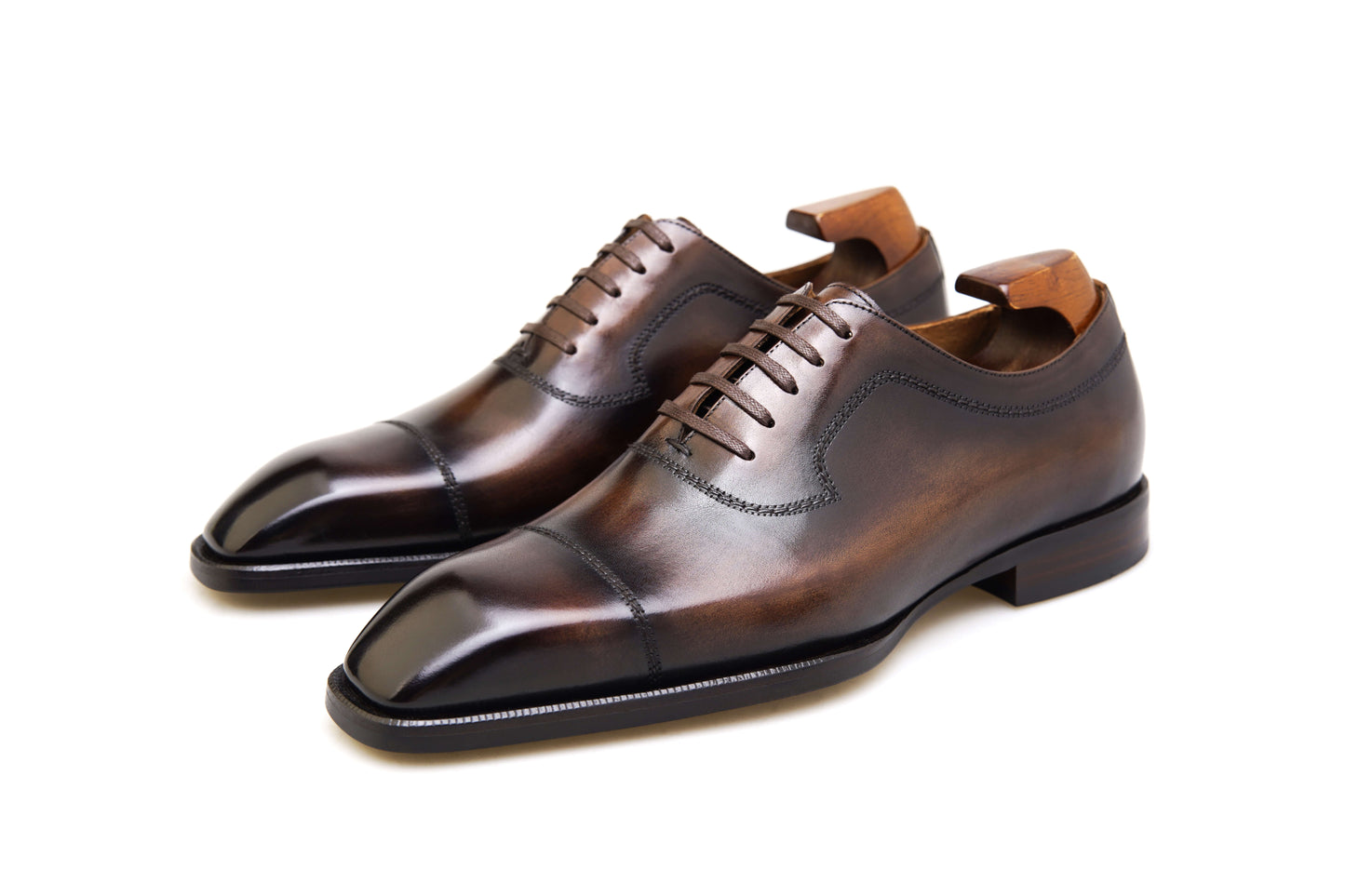 Gloss Oxford Chocolate Brown Shoes