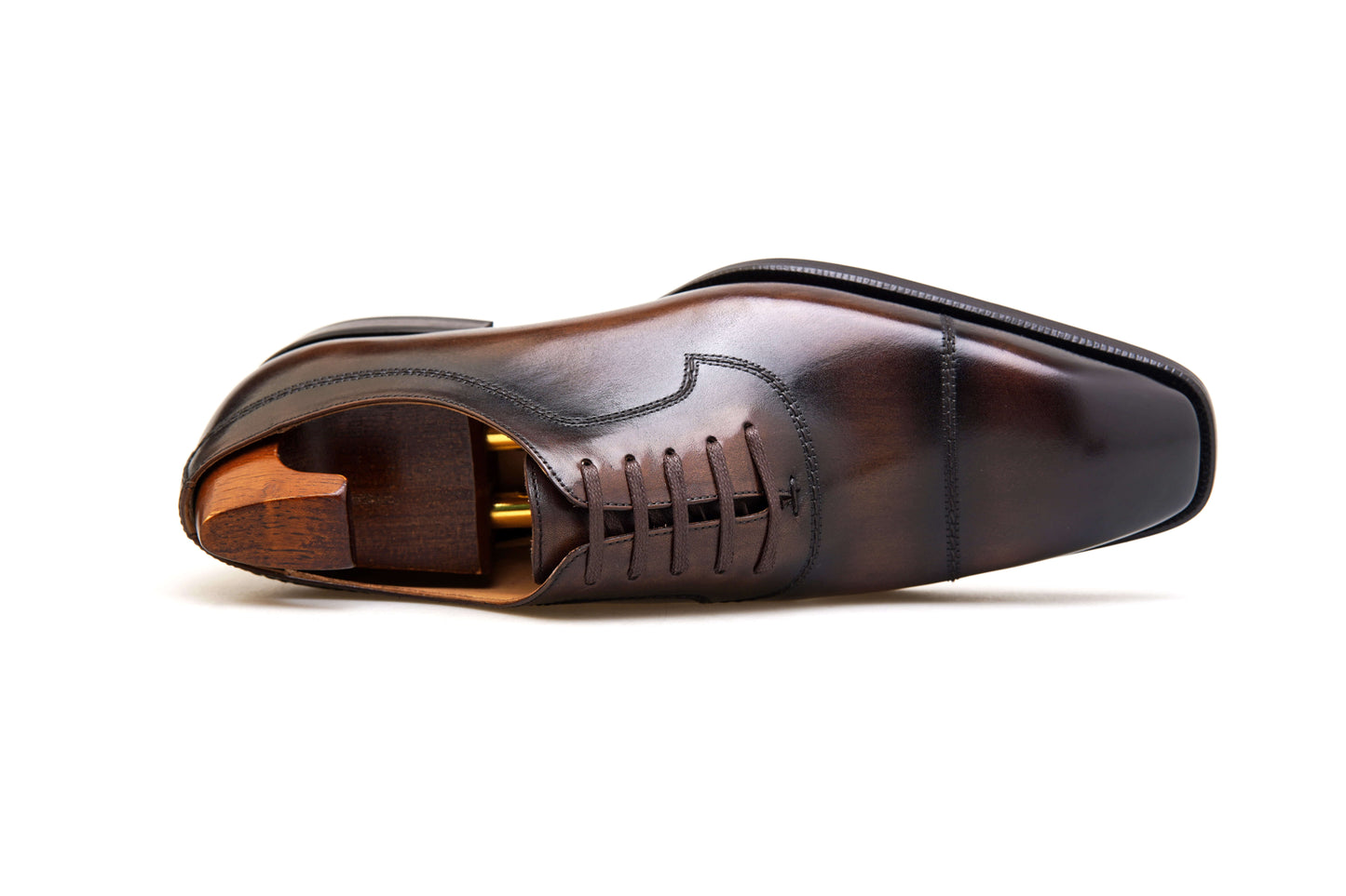 Gloss Oxford Chocolate Brown Shoes