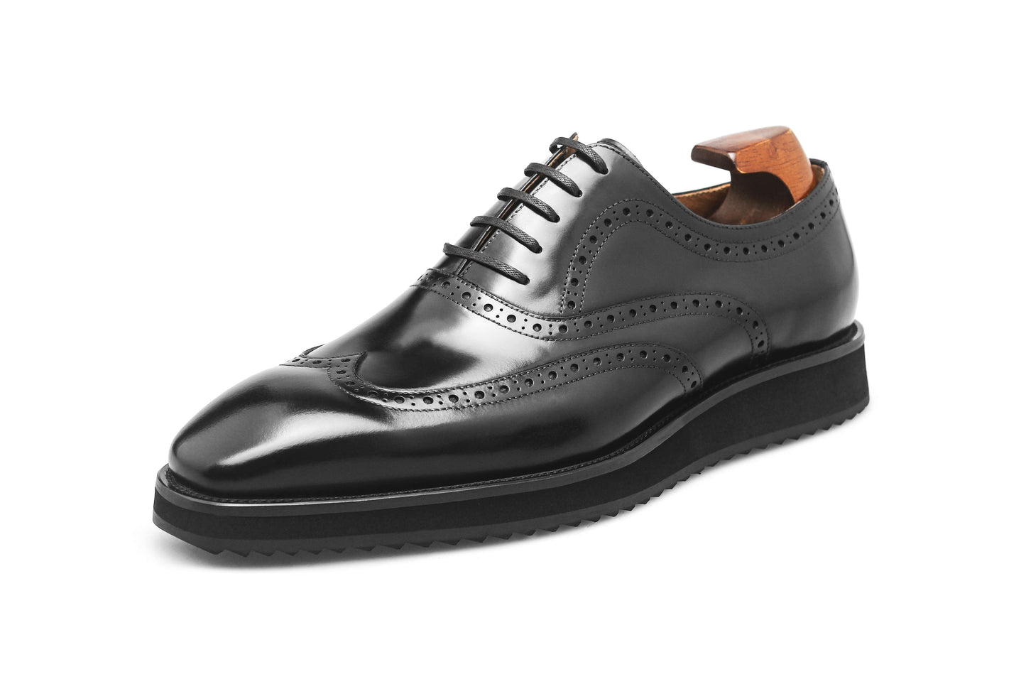 Imperial Wingtip Black Brogues
