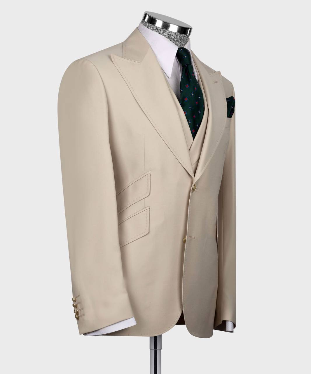 Costume de luxe orange 3 pièces