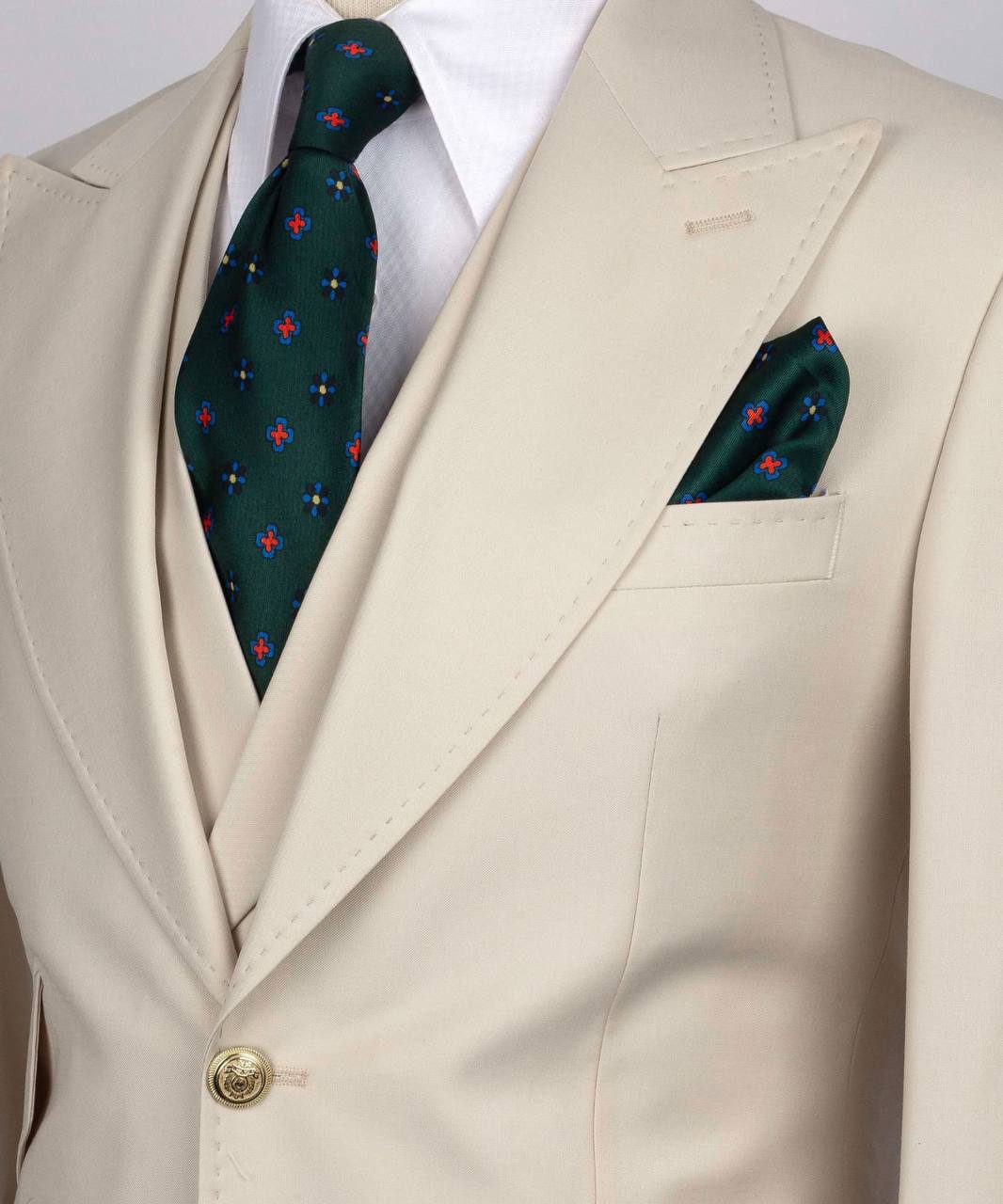 Costume de luxe orange 3 pièces
