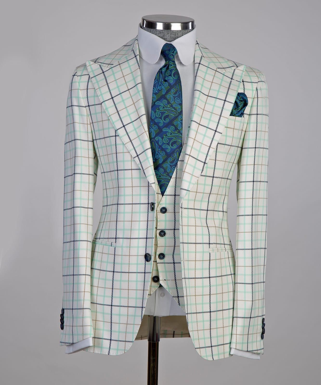 Mens Plaid Suit