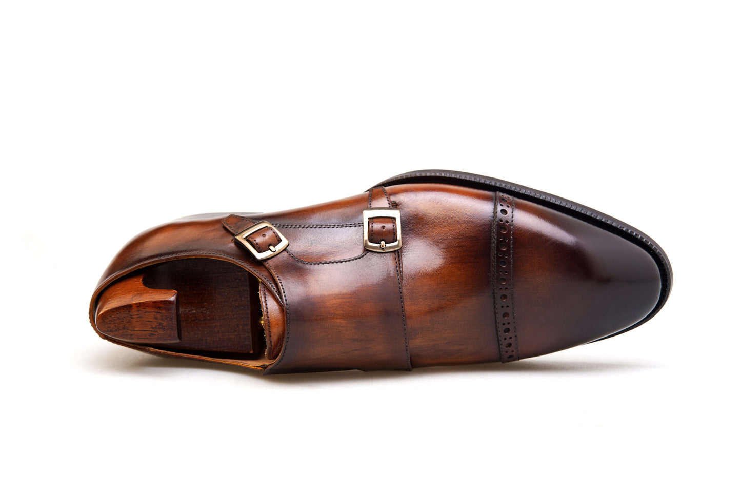 Regal Double Monk Brown Shoes