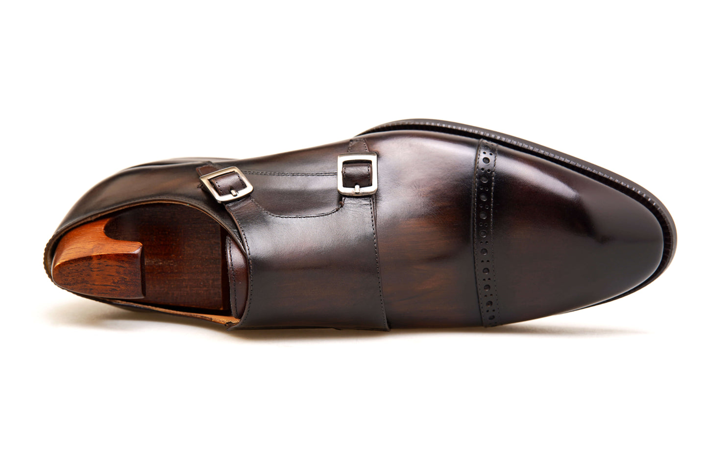 Regal Double Monk Chocolate Brown Shoes