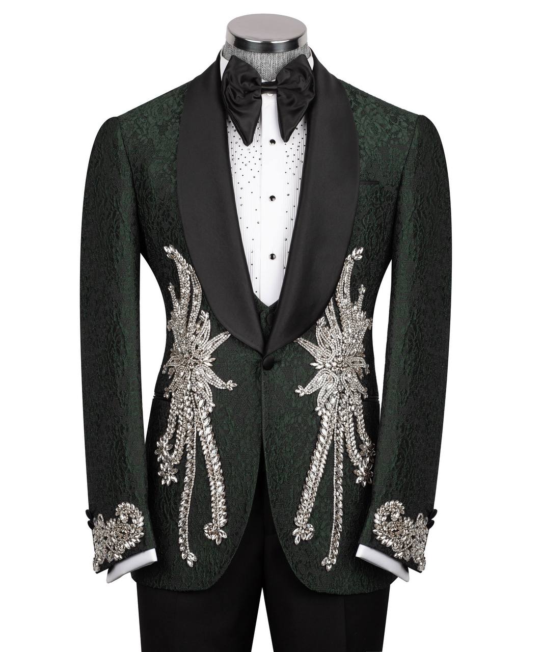 Silver on Emerald Tuxedo