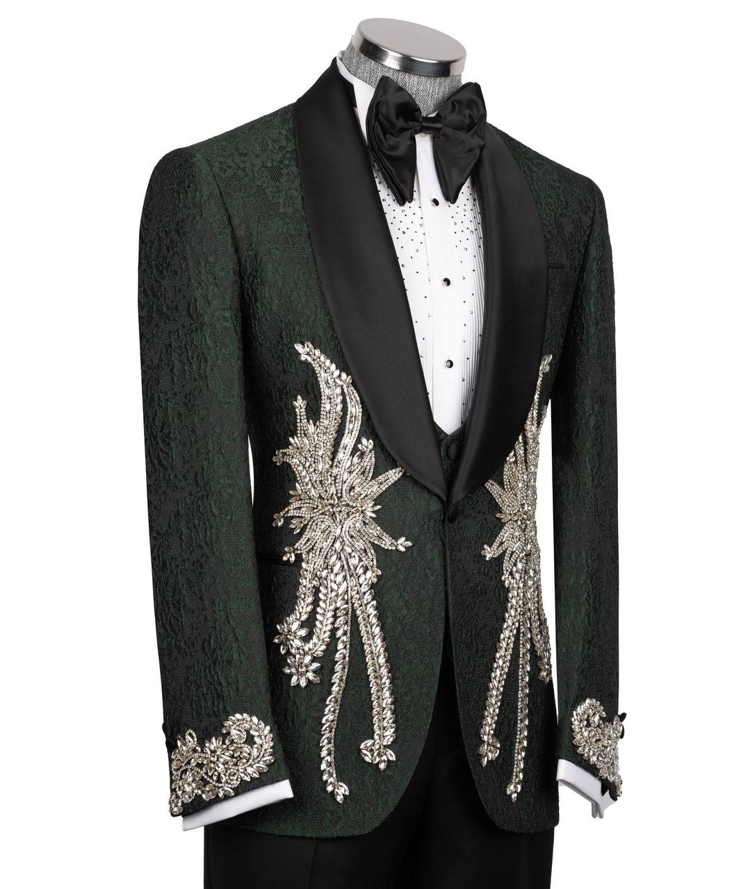 Silver on Emerald Tuxedo