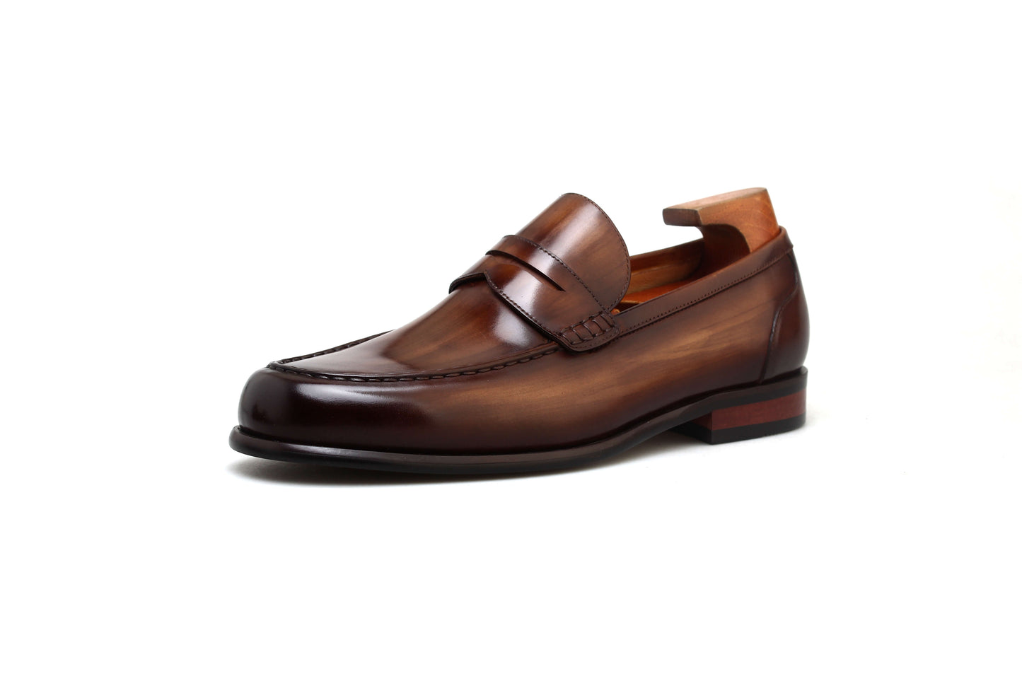 KOSS ATELIER classic brown penny loafers men with sleek design and premium leather finish