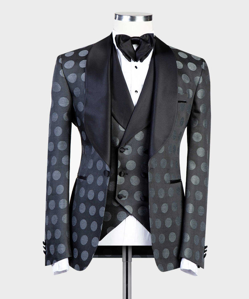 Gray Polka Dot Tuxedo