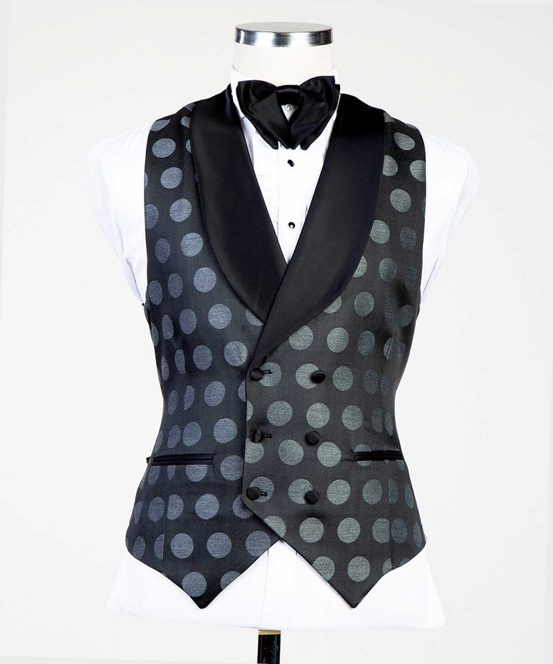 Gray Polka Dot Tuxedo