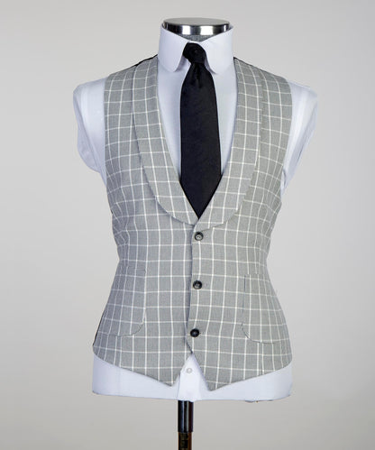 Casual Plaid Suit