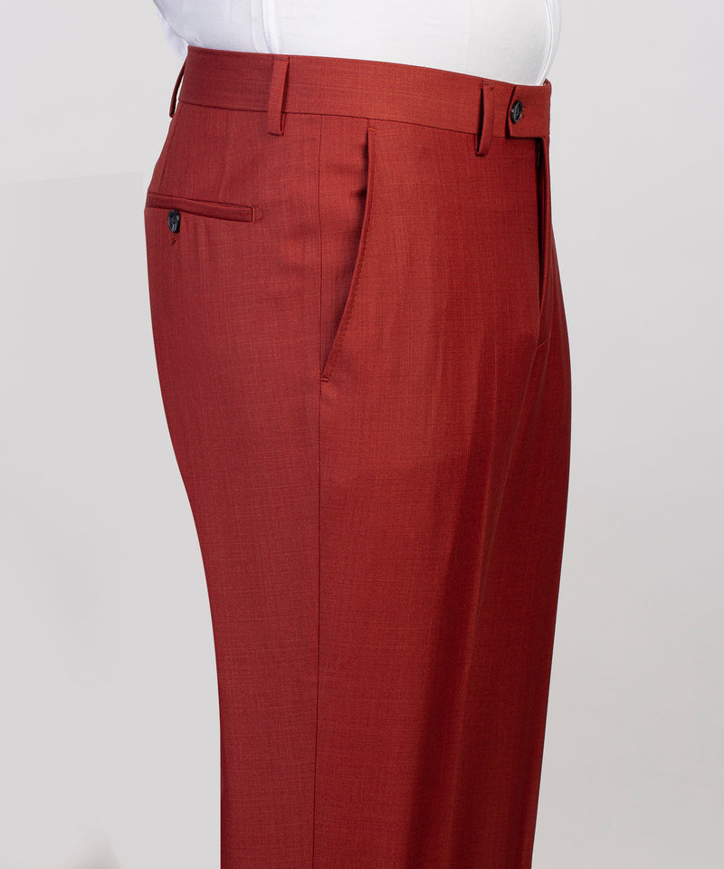 3 piece Slim Fit Red Basic Suit Pant