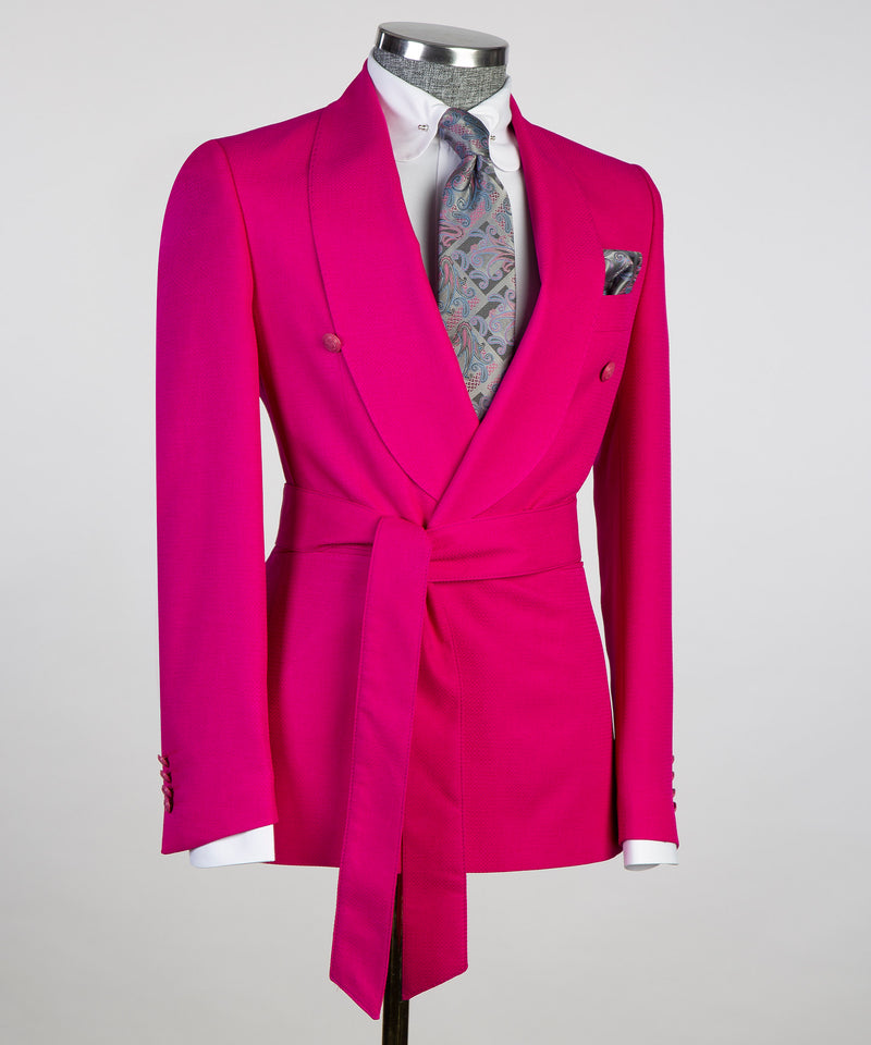 Belted Fuchsia Suit