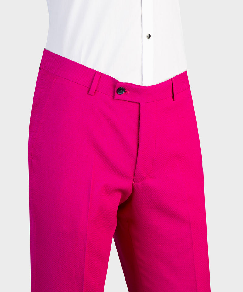 Belted Fuchsia Suit Pant