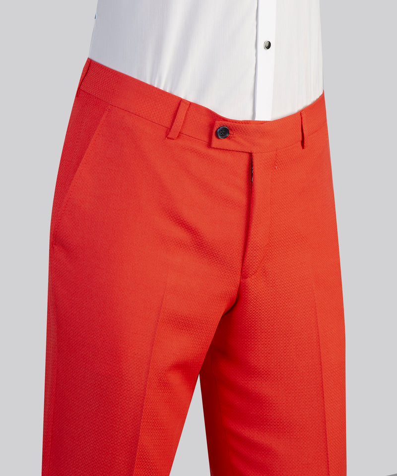 Belted Red Suit Pant