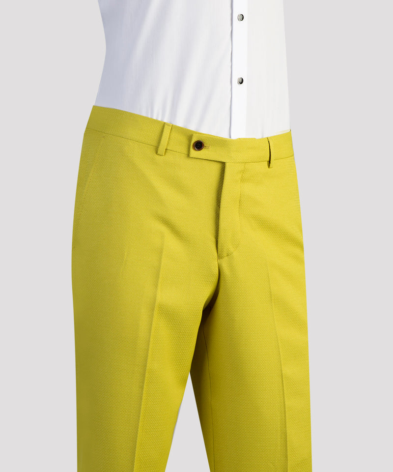 Belted Yellow Suit Pant