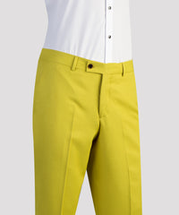 Belted Yellow Suit Pant