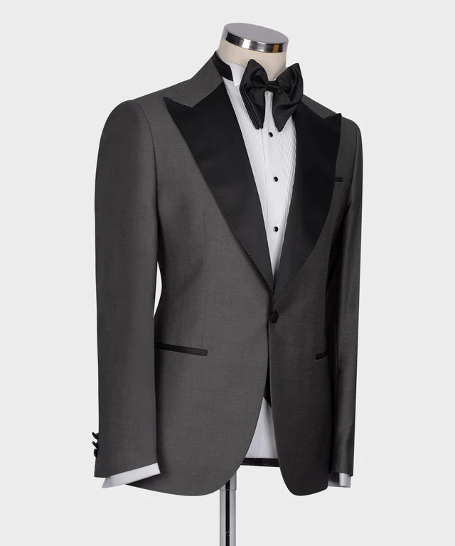 Black Collar Classic Gray Tuxedo