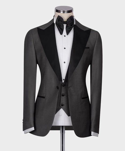 Black Collar Classic Gray Tuxedo