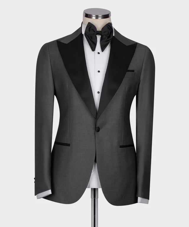 Black Collar Classic Gray Tuxedo