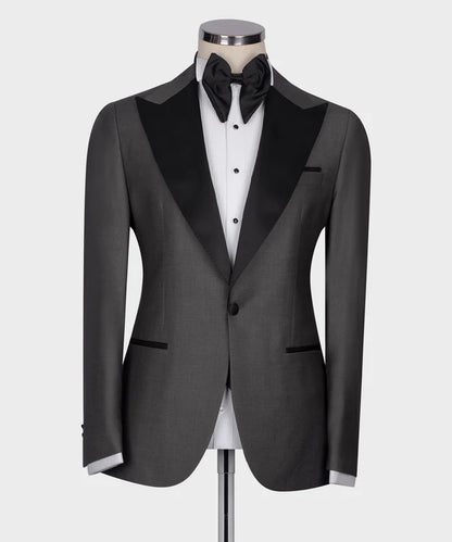 Black Collar Classic Gray Tuxedo