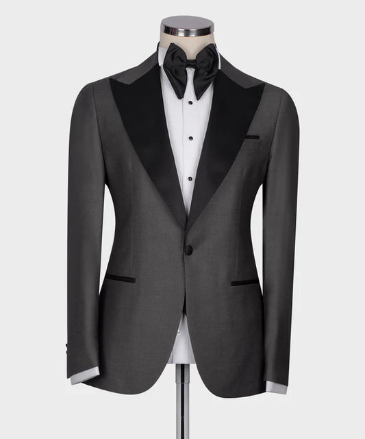 Black Collar Classic Gray Tuxedo