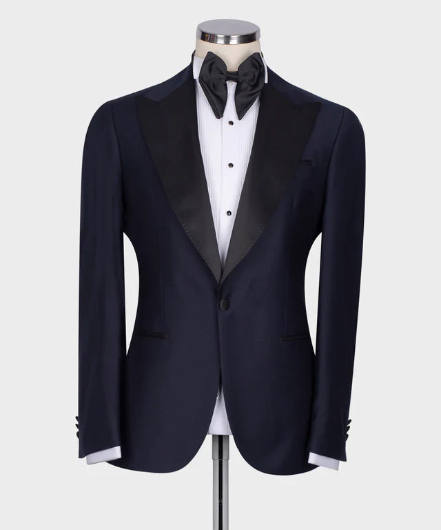 Black Collar Classic Dark Blue Tuxedo