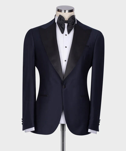 Black Collar Classic Dark Blue Tuxedo