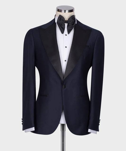 Black Collar Classic Dark Blue Tuxedo