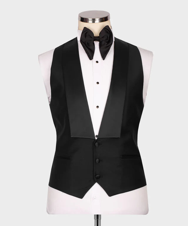 Black Collar Classic Black Tuxedo - Pure Elegance