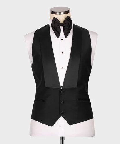 Black Collar Classic Black Tuxedo - Pure Elegance