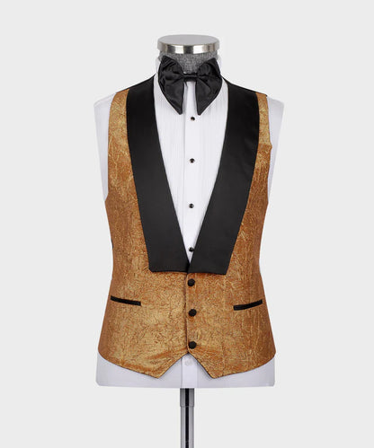 Handmade Cracked Gold Pattern Custom Tuxedo