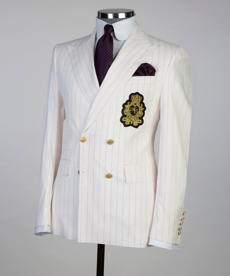 White Striped Suit