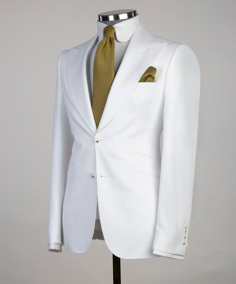 3 Piece Mens White Tuxedo