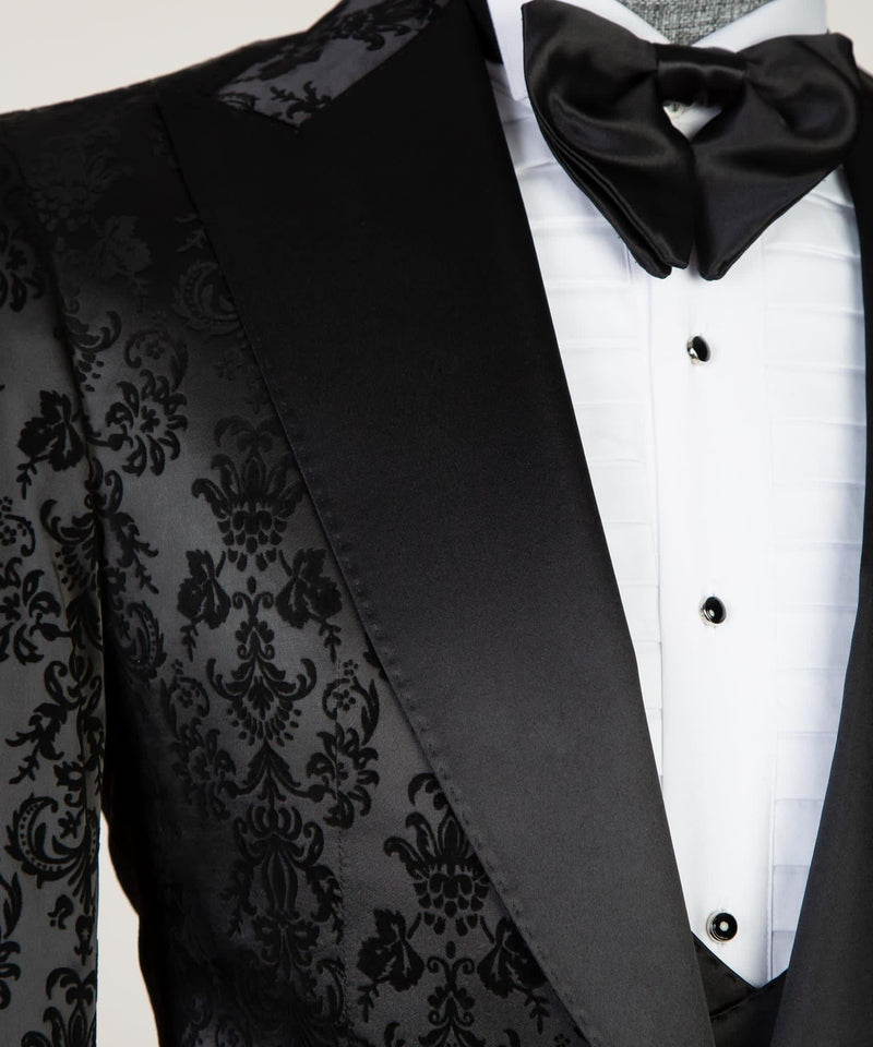 3 Pieces Black Designer Tuxedo 