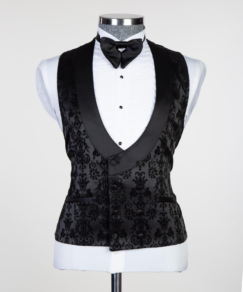 3 Pieces Black Designer Tuxedo 