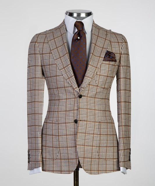 3 Pieces Brown Suits For Men