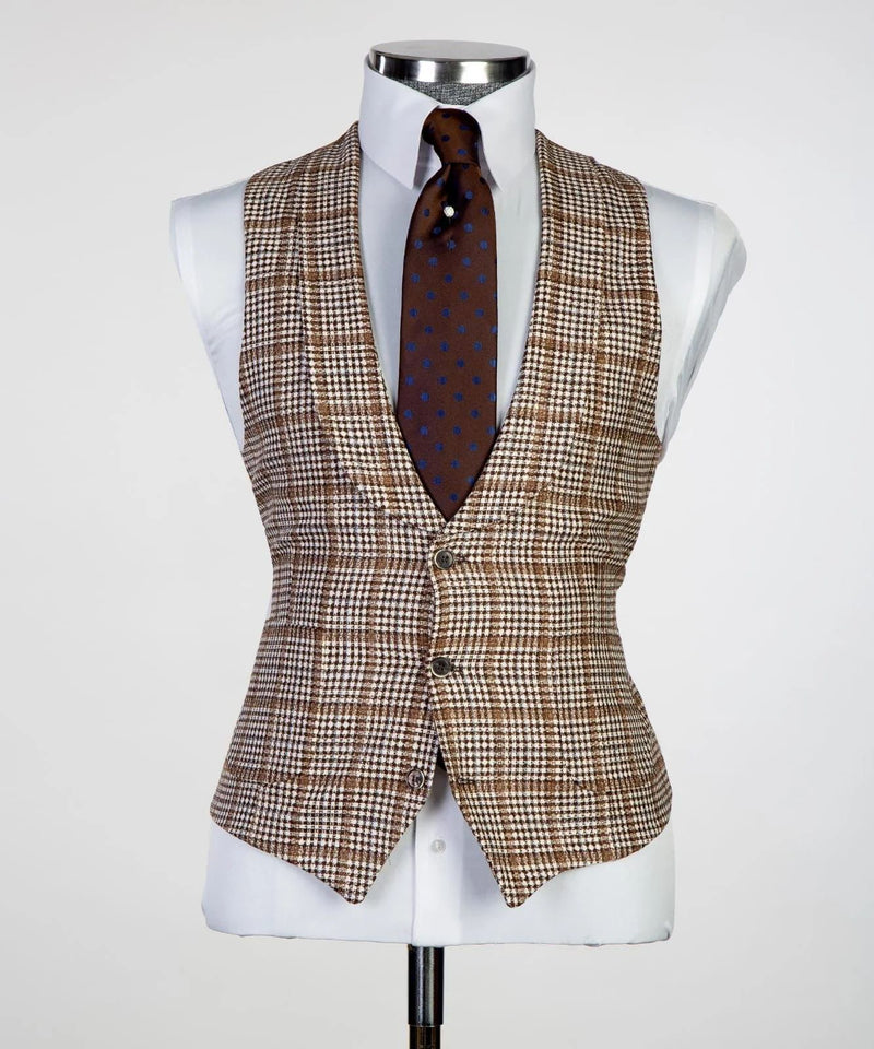 3 Pieces Brown Suits For Men