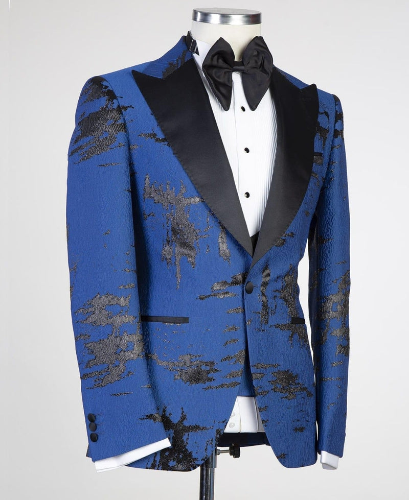 3 Pieces Navy Blue Tuxedo