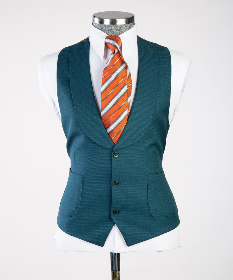 3 pieces Navy Blue Luxury Suit Vest