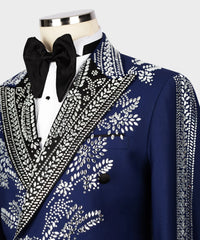 Beaded Blue Tuxedo