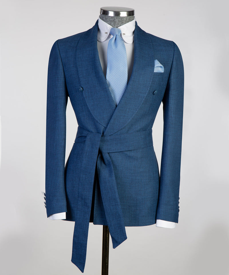 Belted Blue Suit