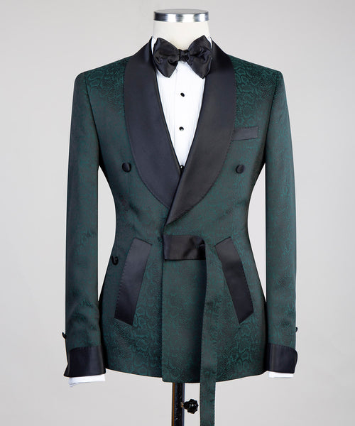 Belted Forest Green Tuxedo